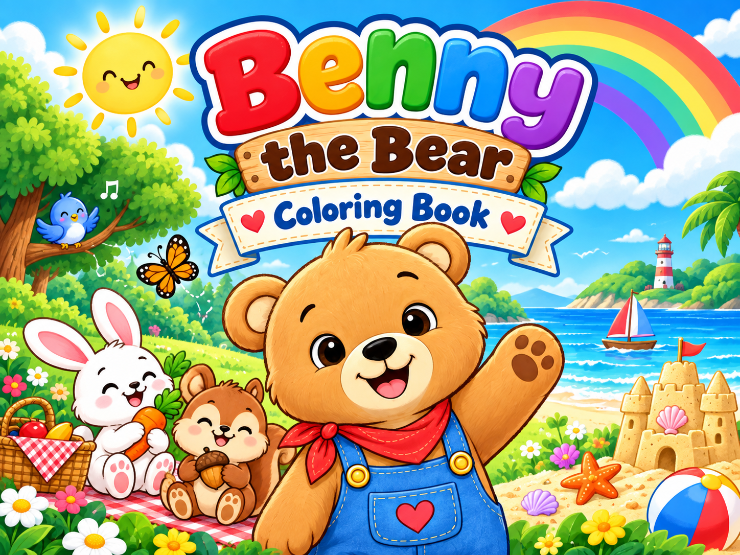 Benny the Bear – Kids Coloring Book